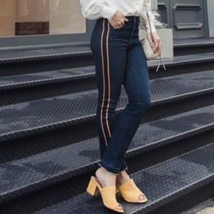 Veronica Beard 10” Carolyn Tuxedo Stripe Jeans, 25